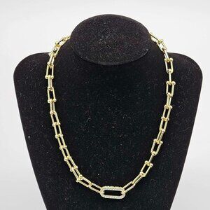 Authentic Louis Vuitton Lock & Key w/ Unbranded Gold Plated Gold Chain Necklace